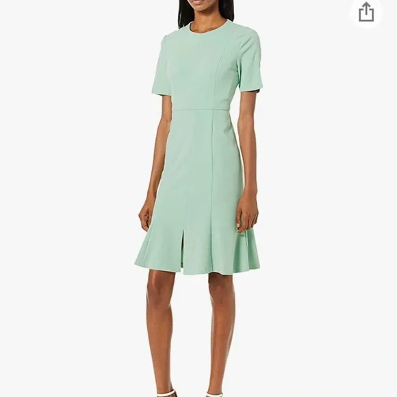 Donna Morgan Dresses | Donna Morgan Womens Split Sleeve Fit And Flare Dress | Color: Green | Size: 0 | Jessymelo's Closet Donna Morgan Dresses | Donna Morgan Womens Split Sleeve Fit And Flare Dress | Color: Green | Size: 0 | Jessymelo's Closet